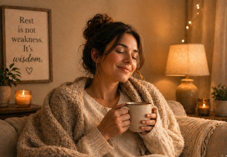 "I give myself grace and permission to rest. Rest is not weakness, it's wisdom."