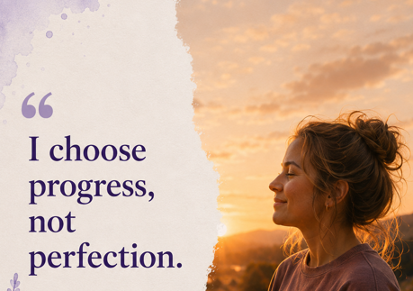 "I choose Progress not perfection."