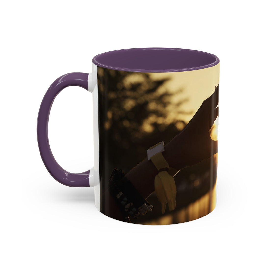 TCoU--Take Care of You -- Love Heart Sunset Accent Coffee Mug – Perfect to start your Morning choose from 11/15 oz. and many colors