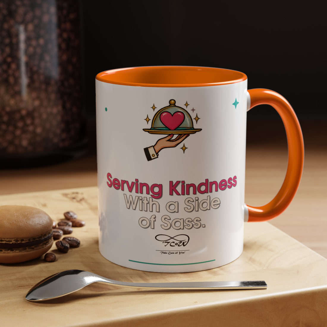 TCoU "Kindness" Coffee Mug — "Serving Kindness with a Side of Sass" Accent Mug