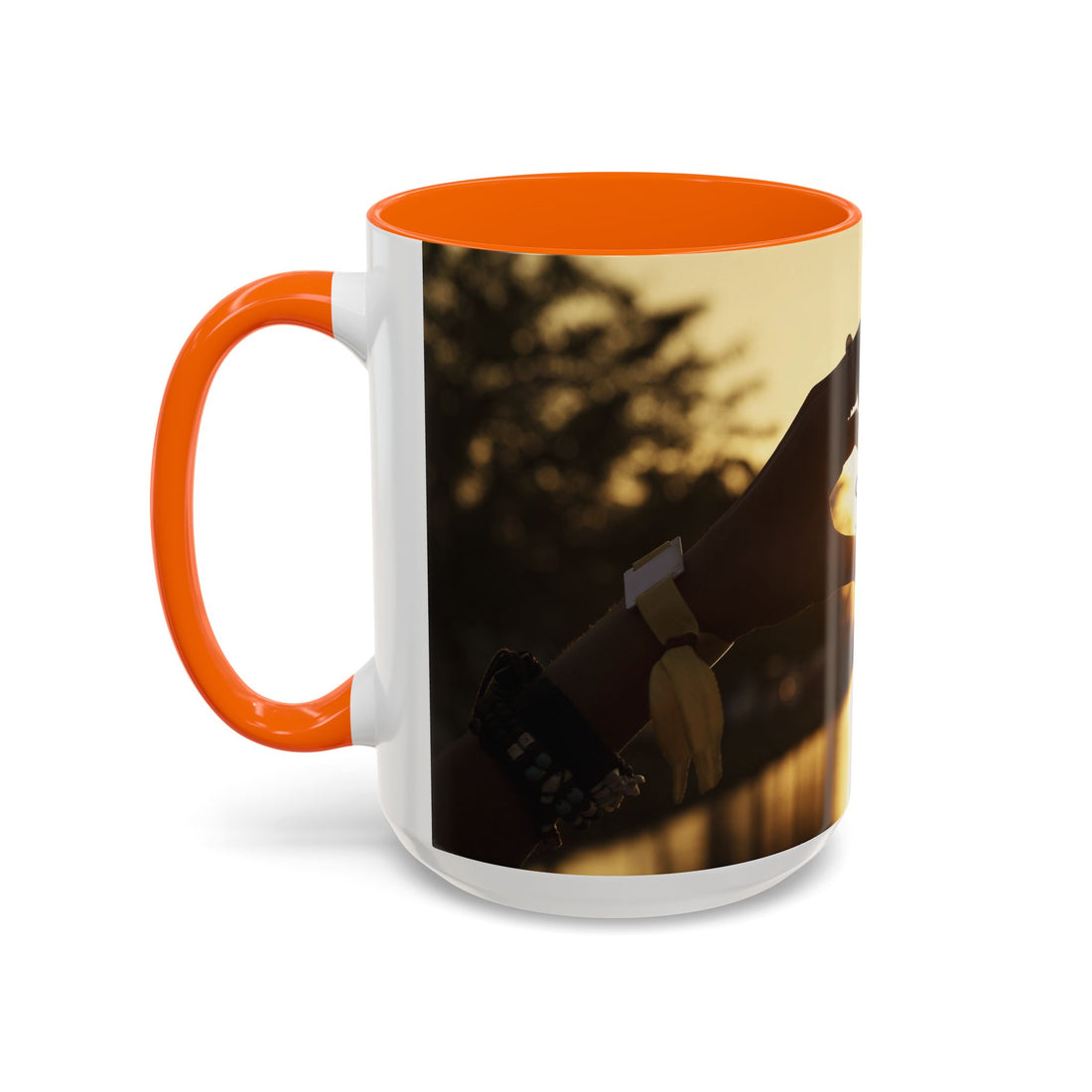 TCoU--Take Care of You -- Love Heart Sunset Accent Coffee Mug – Perfect to start your Morning choose from 11/15 oz. and many colors