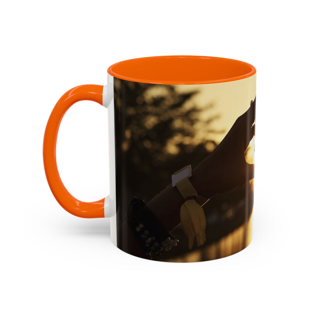 TCoU--Take Care of You -- Love Heart Sunset Accent Coffee Mug – Perfect to start your Morning choose from 11/15 oz. and many colors