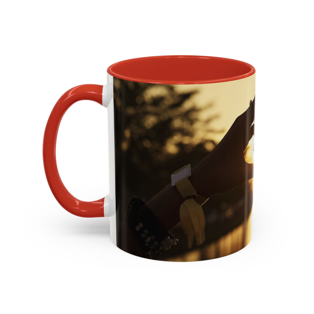 TCoU--Take Care of You -- Love Heart Sunset Accent Coffee Mug – Perfect to start your Morning choose from 11/15 oz. and many colors