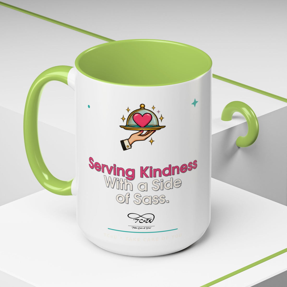 TCoU "Kindness" Coffee Mug — "Serving Kindness with a Side of Sass" Accent Mug