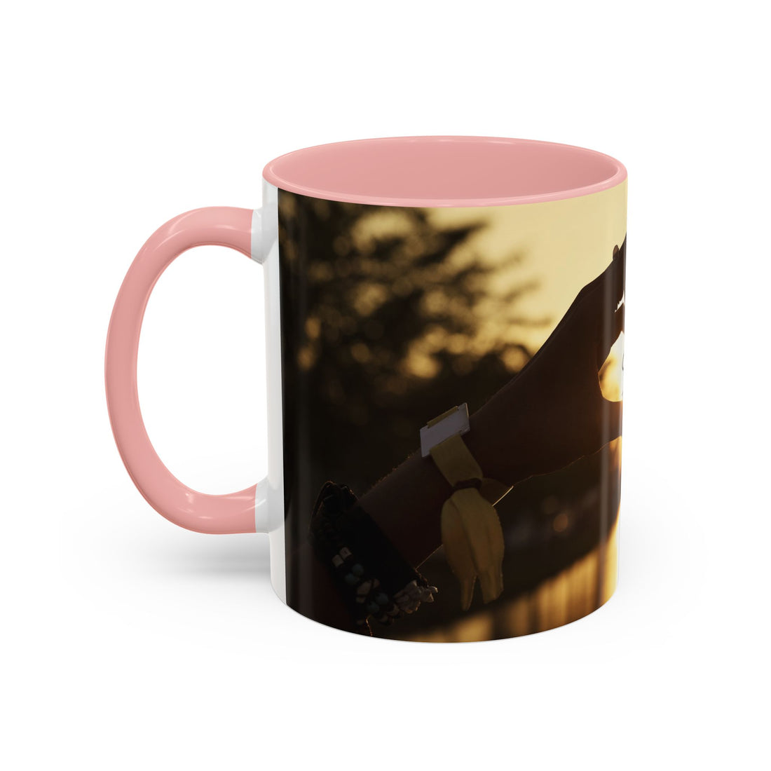 TCoU--Take Care of You -- Love Heart Sunset Accent Coffee Mug – Perfect to start your Morning choose from 11/15 oz. and many colors