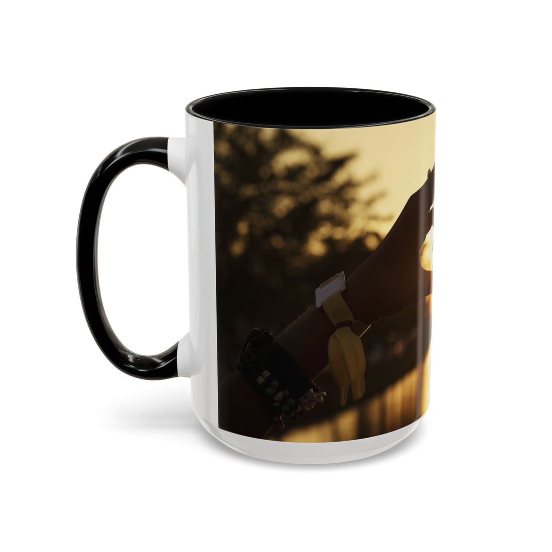 TCoU--Take Care of You -- Love Heart Sunset Accent Coffee Mug – Perfect to start your Morning choose from 11/15 oz. and many colors