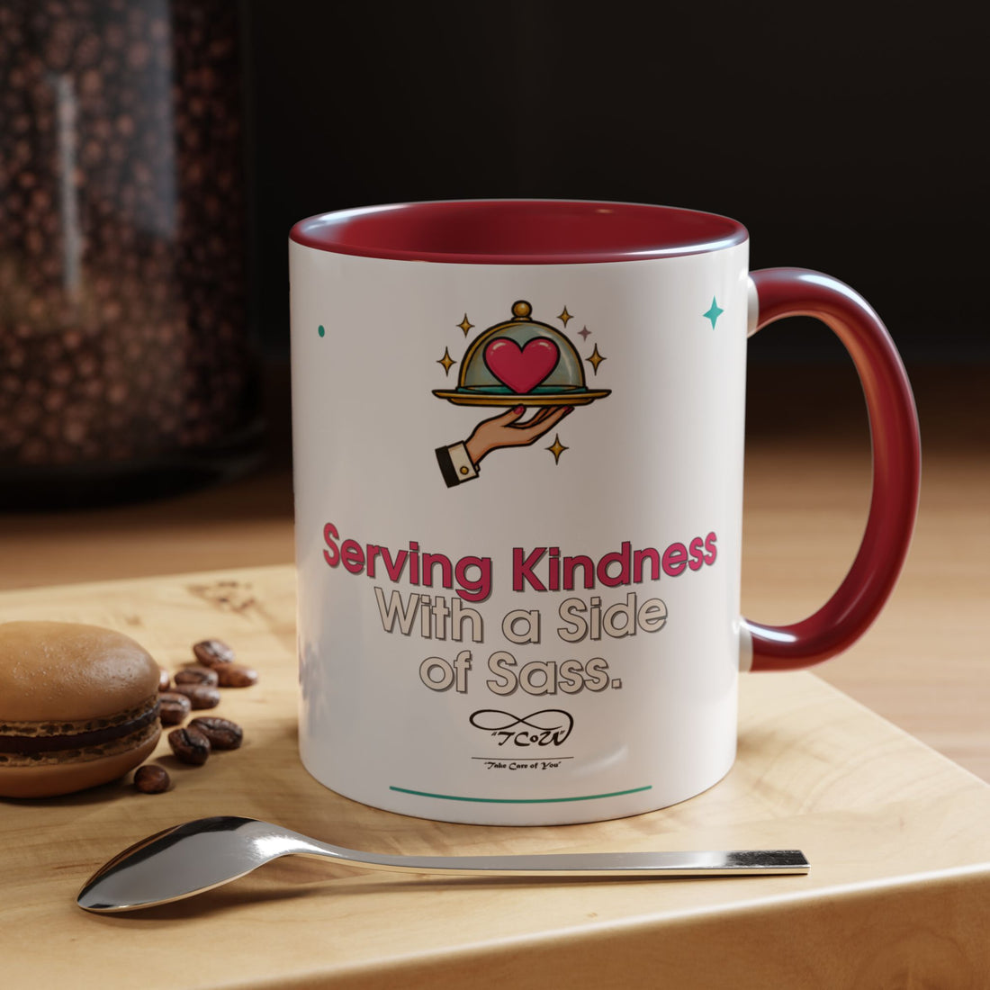 TCoU "Kindness" Coffee Mug — "Serving Kindness with a Side of Sass" Accent Mug
