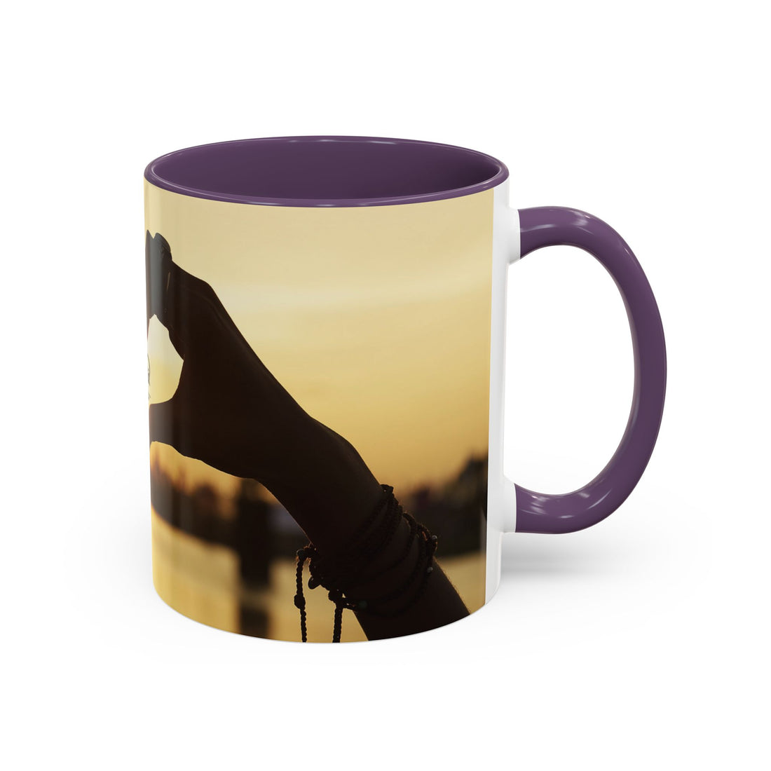 TCoU--Take Care of You -- Love Heart Sunset Accent Coffee Mug – Perfect to start your Morning choose from 11/15 oz. and many colors