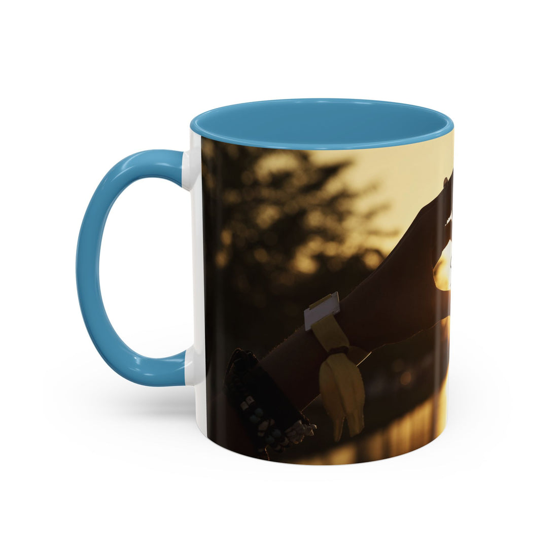 TCoU--Take Care of You -- Love Heart Sunset Accent Coffee Mug – Perfect to start your Morning choose from 11/15 oz. and many colors