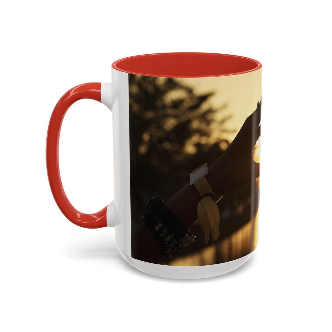 TCoU--Take Care of You -- Love Heart Sunset Accent Coffee Mug – Perfect to start your Morning choose from 11/15 oz. and many colors