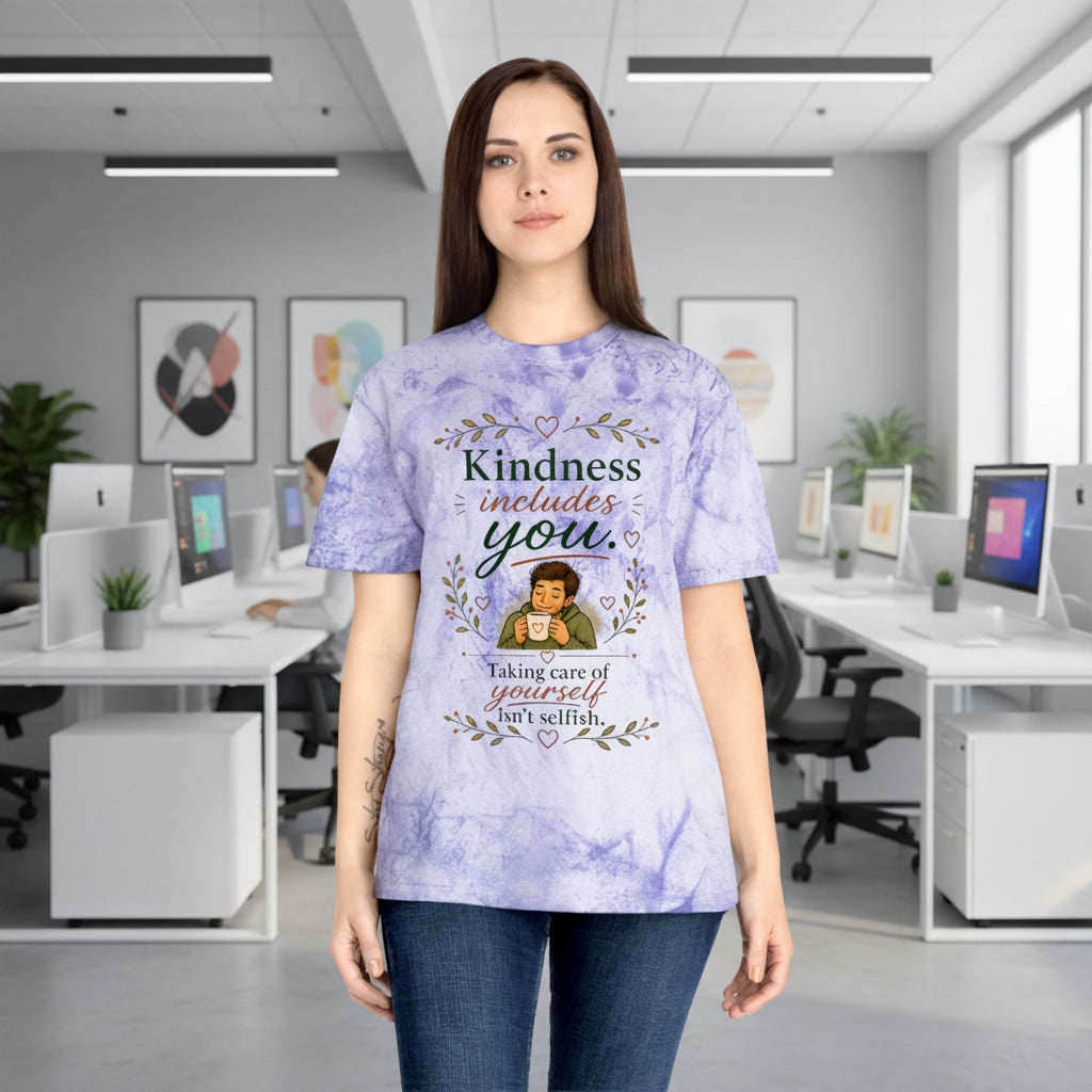 "Kindness Includes You, be kind" Self-Care, Unisex Graphic T-Shirt