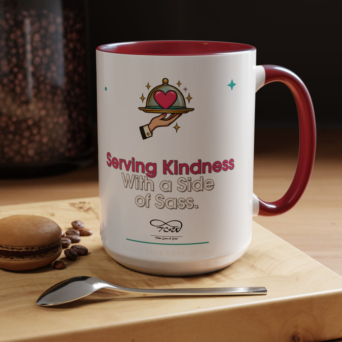 TCoU "Kindness" Coffee Mug — "Serving Kindness with a Side of Sass" Accent Mug