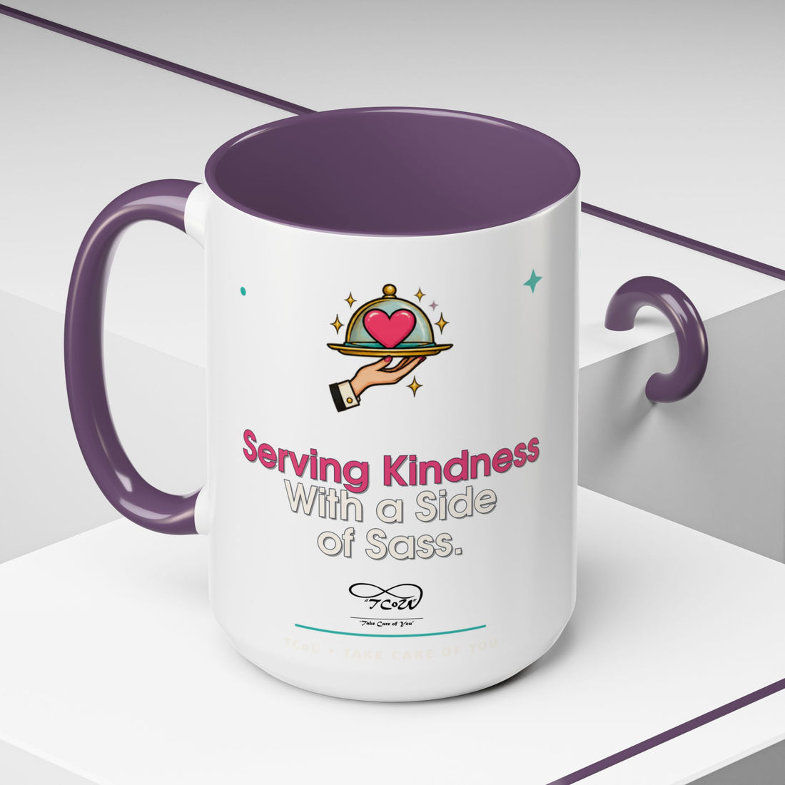 TCoU "Kindness" Coffee Mug — "Serving Kindness with a Side of Sass" Accent Mug