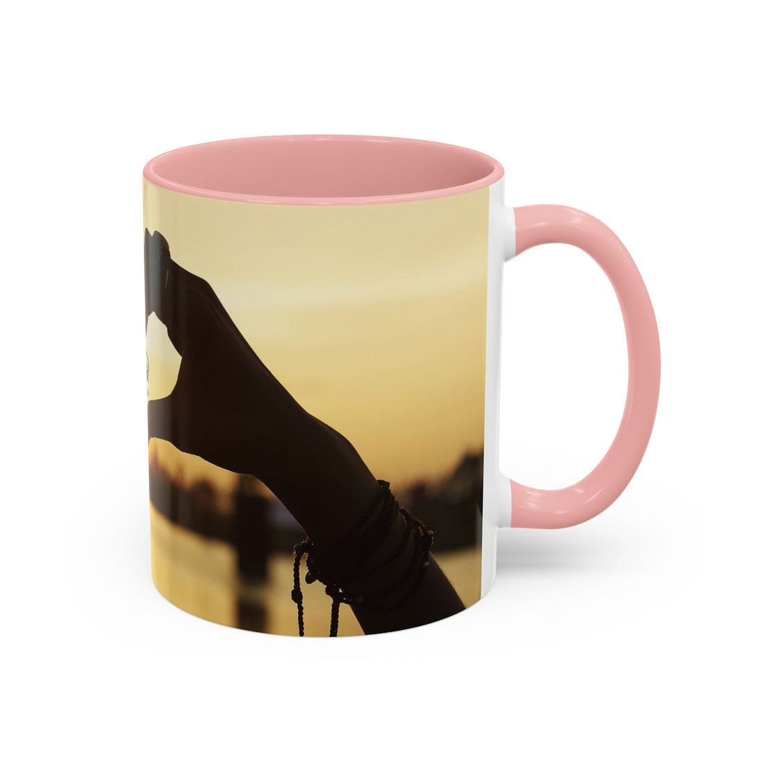 TCoU--Take Care of You -- Love Heart Sunset Accent Coffee Mug – Perfect to start your Morning choose from 11/15 oz. and many colors