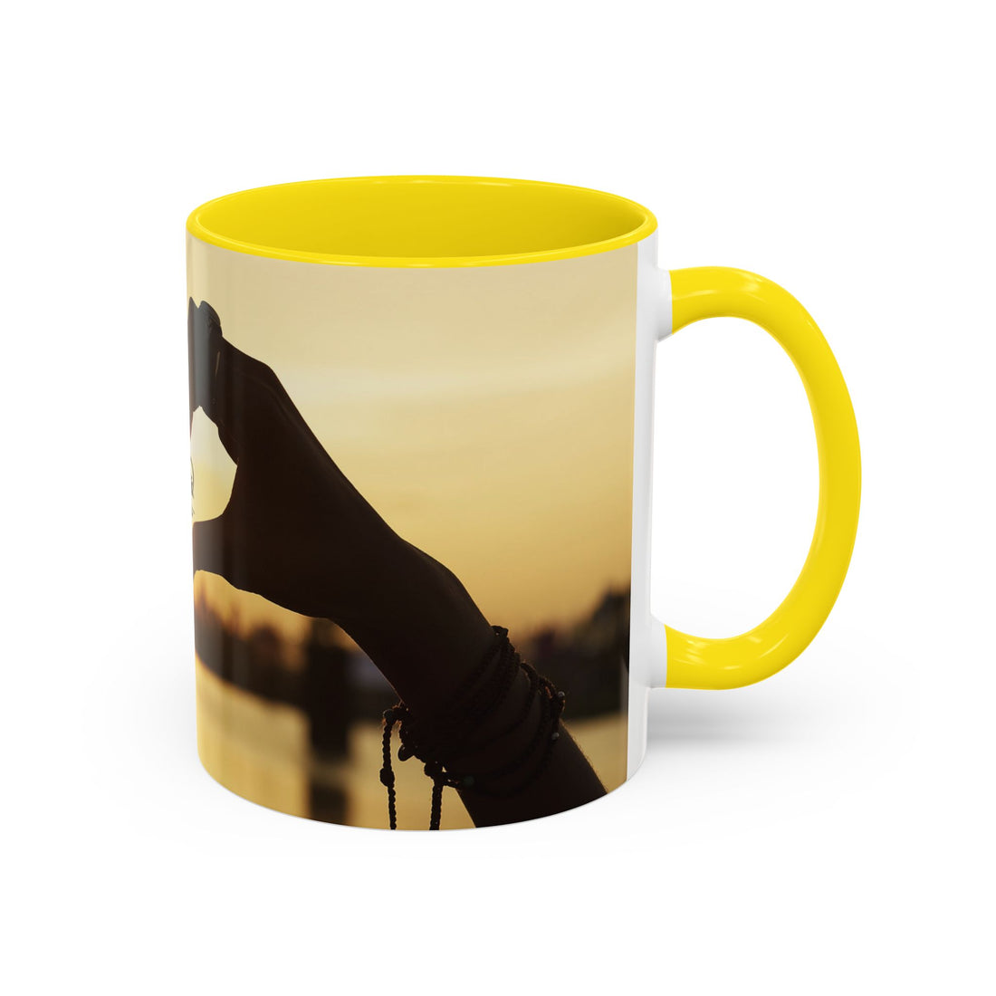 TCoU--Take Care of You -- Love Heart Sunset Accent Coffee Mug – Perfect to start your Morning choose from 11/15 oz. and many colors