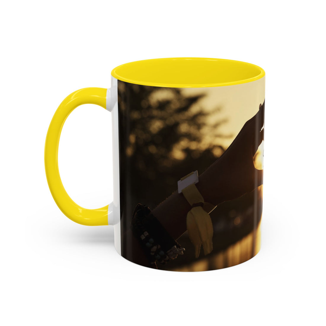 TCoU--Take Care of You -- Love Heart Sunset Accent Coffee Mug – Perfect to start your Morning choose from 11/15 oz. and many colors