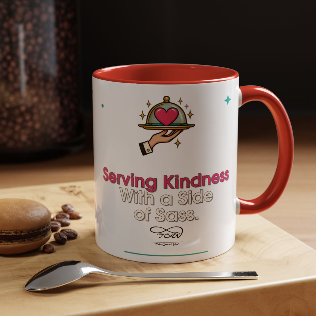 TCoU "Kindness" Coffee Mug — "Serving Kindness with a Side of Sass" Accent Mug