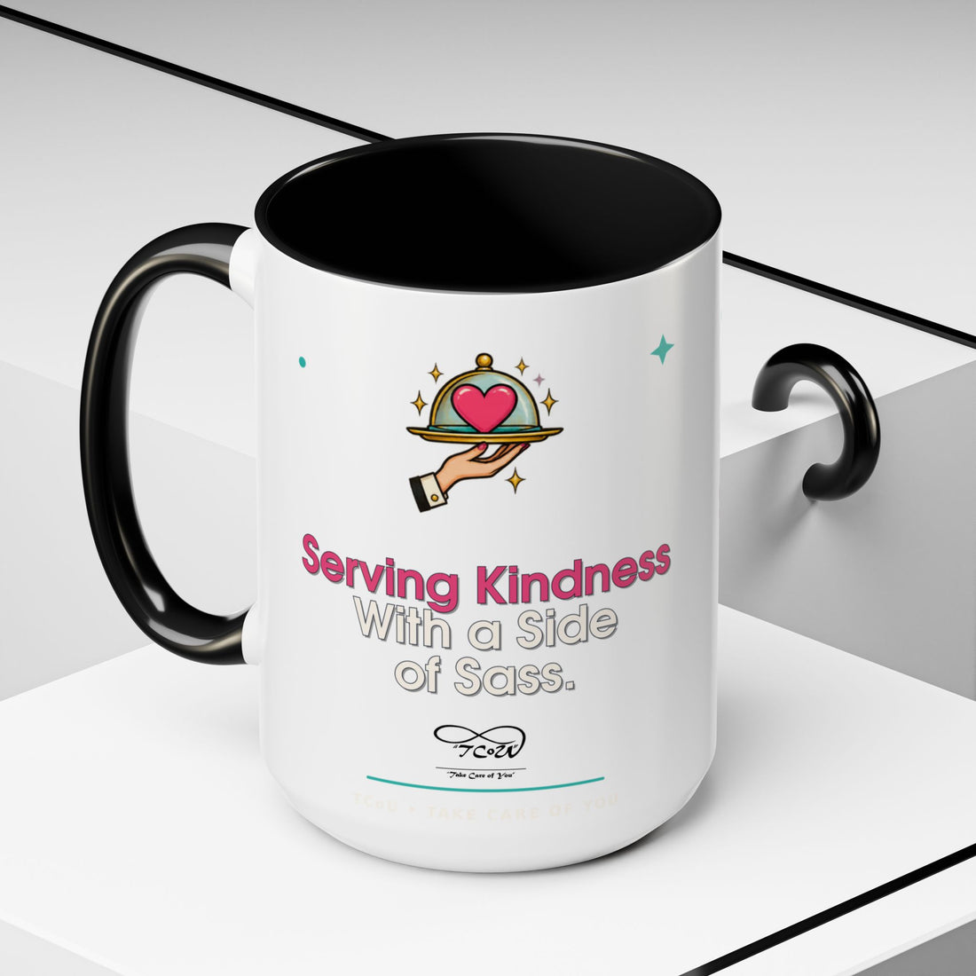 TCoU "Kindness" Coffee Mug — "Serving Kindness with a Side of Sass" Accent Mug