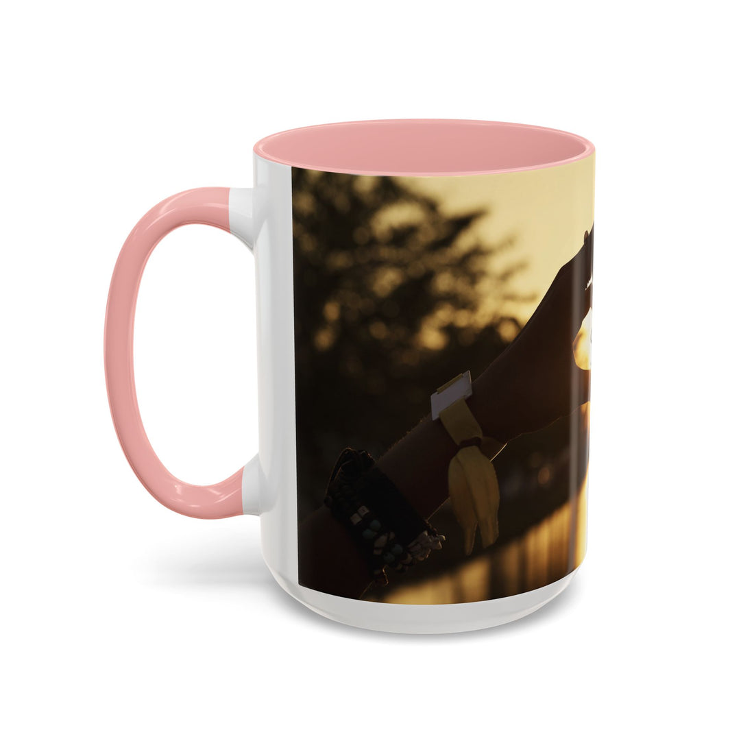 TCoU--Take Care of You -- Love Heart Sunset Accent Coffee Mug – Perfect to start your Morning choose from 11/15 oz. and many colors