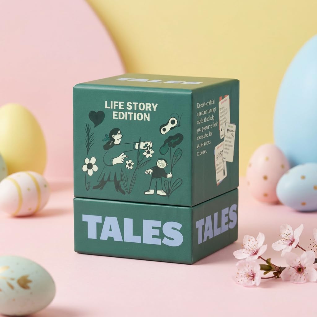 Party game--TALES 150 Life Story Interview Kit, Conversation Cards, for Grandparents, Parents, Families, Adults, Game Night, Road Trips, Dinner Table, Getting to Know You (New Edition), TCoU Recommendations from Amazon Products
