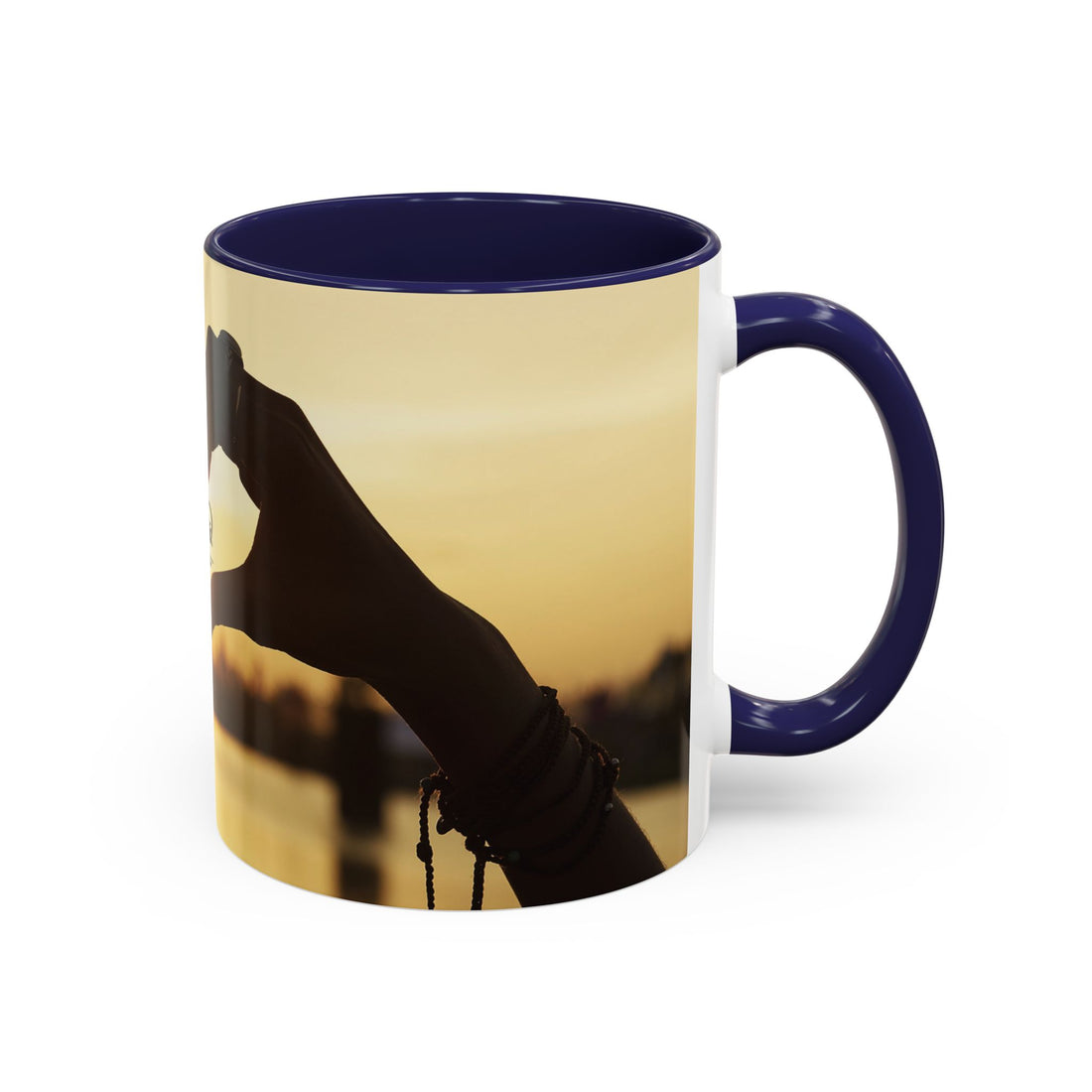 TCoU--Take Care of You -- Love Heart Sunset Accent Coffee Mug – Perfect to start your Morning choose from 11/15 oz. and many colors