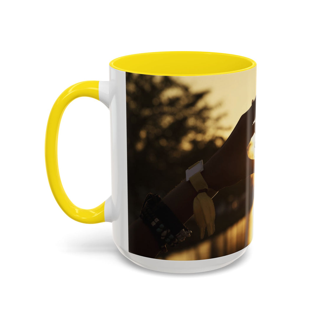 TCoU--Take Care of You -- Love Heart Sunset Accent Coffee Mug – Perfect to start your Morning choose from 11/15 oz. and many colors