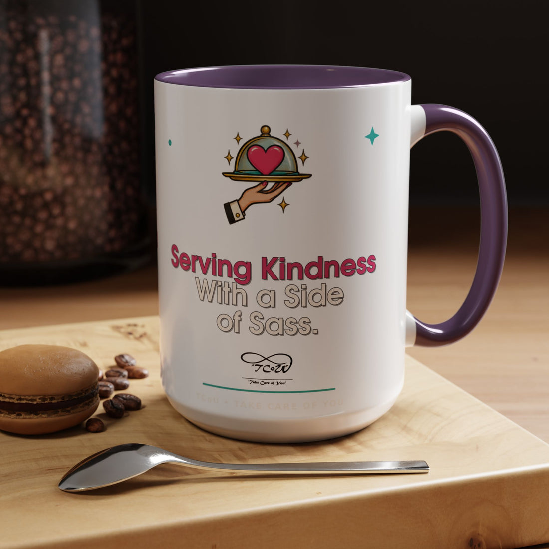 TCoU "Kindness" Coffee Mug — "Serving Kindness with a Side of Sass" Accent Mug