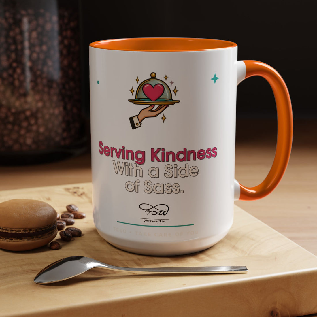 TCoU "Kindness" Coffee Mug — "Serving Kindness with a Side of Sass" Accent Mug
