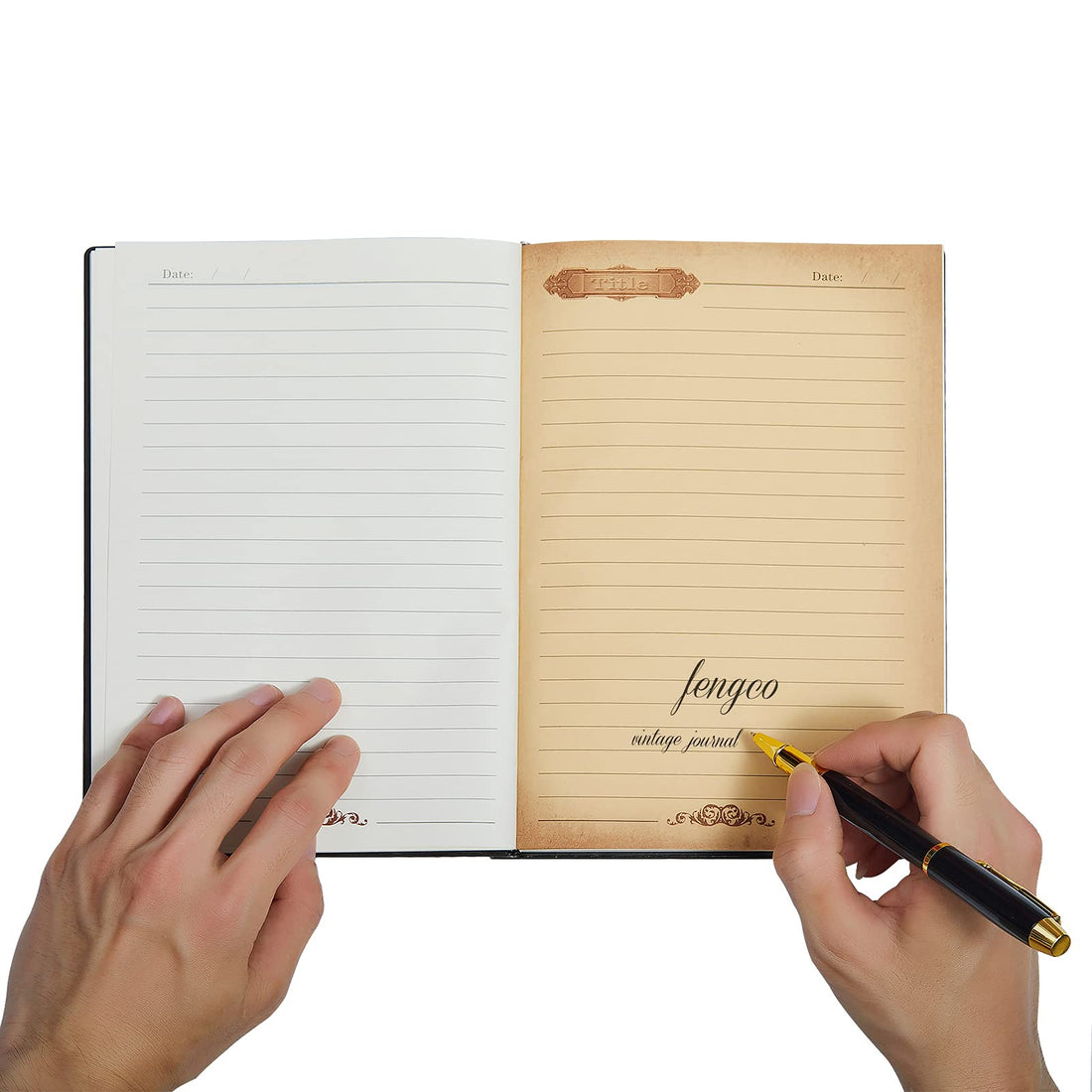 Journal Writing Embossed Leather Notebook - Antique Handmade Leather Daily Notepad Sketchbook, Travel Diary & Notebooks to Write in, Phoenix Gift For Men & Women, with Golden Classic Pen, (Bronze), TCoU Recommendations from Amazon Products