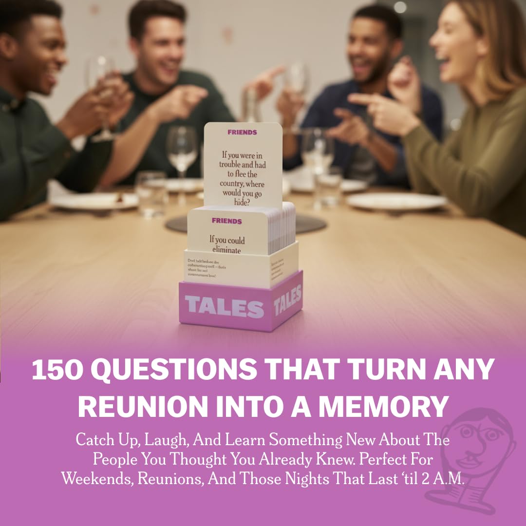 Party game--TALES 150 Life Story Interview Kit, Conversation Cards, for Grandparents, Parents, Families, Adults, Game Night, Road Trips, Dinner Table, Getting to Know You (New Edition), TCoU Recommendations from Amazon Products