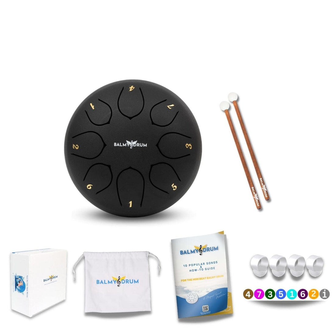 The Balmy Drum - 15 Note 14 Inch Steel Tongue Drum, Steel Drum Instrument, Drums For Children and Adults, Balmy Drum Set for Kids with Music Book, Handpan, Mallet and Carry Bag (Blue), TCoU Recommendations from Amazon Products