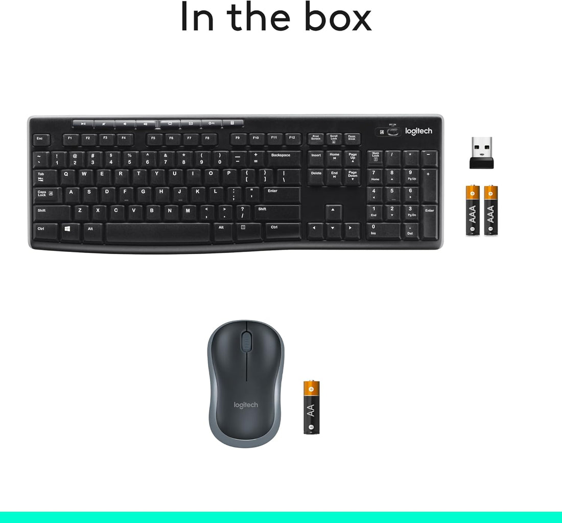 XX-Shop Amazon Products-TCoU affiliate--Logitech MK270 Full Size Wireless Keyboard and Mouse Combo - Black