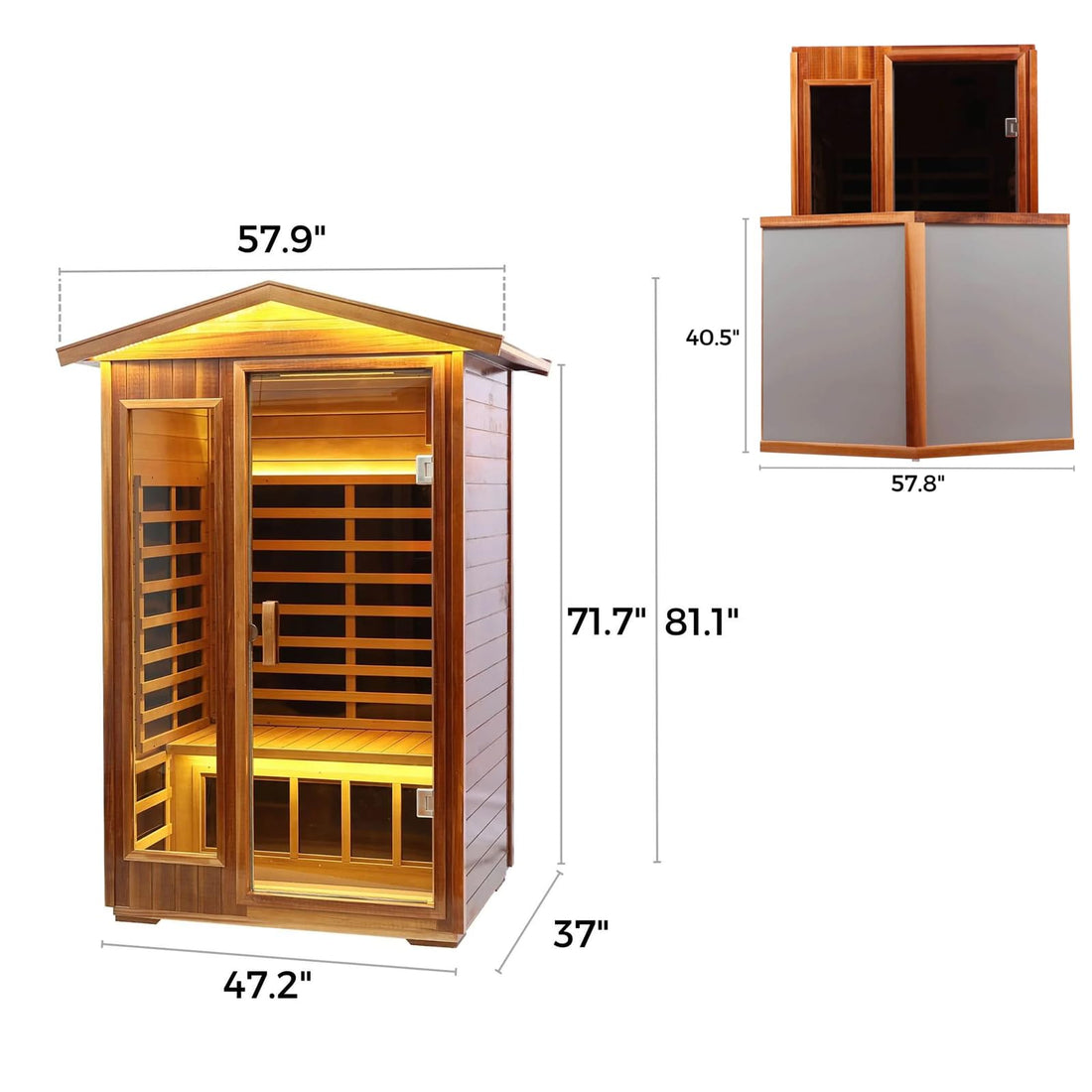 Home Sauna--Smart APP Control 2-3 Person Ultra Low EMF (0-5mG) Far Infrared Sauna for Home, 1520W Hemlock Wood Sauna Room with Bluetooth Speaker & Chromotherapy Lights, LCD Touch Panel, Constant Temperature Cover-TCoU Recommendations from Amazon Products
