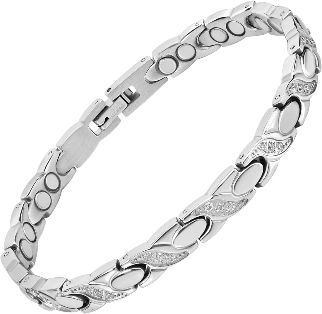 MagnetRX® Magnetic Bracelets for Women — Premium Four Leaf Clover Bracelet with Crystals and Ultra Strength Magnets — Adjustable Length with Included Sizing Tool (Gold), TCoU Recommendations from Amazon Products