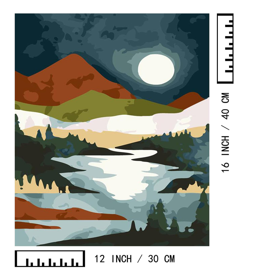Paint by Numbers Kit for Adults,16" Lx20 W Canvas for Painting Kits for Adults in Colorful Box-Breathtaking Colorful Scenery 8481-Already Stretched on a Wooden Frame, TCoU Recommendations from Amazon Products