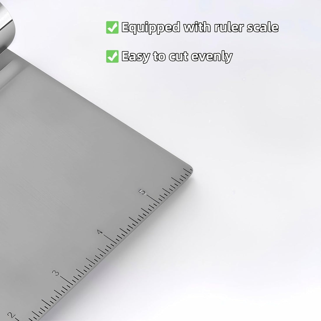 Dough Scraper and Bench Knife/scrapper--5.9" Professional Stainless Steel Dough Scraper and Bench Knife with Measurement Scale, Multi-Purpose Pastry Cutter for Baking, Pizza, Grill, Dough, Vegetables, TCoU Recommendations from Amazon Products