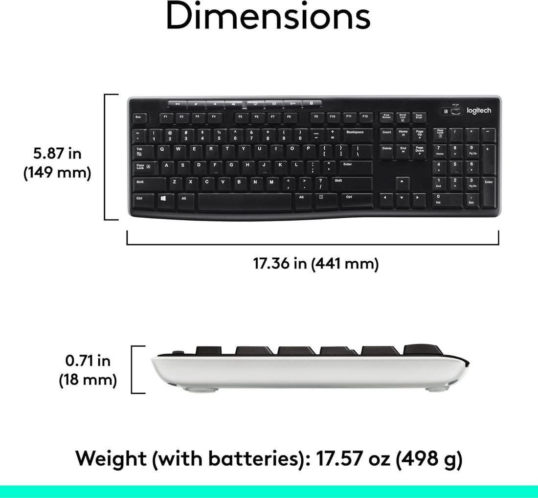XX-Shop Amazon Products-TCoU affiliate--Logitech MK270 Full Size Wireless Keyboard and Mouse Combo - Black