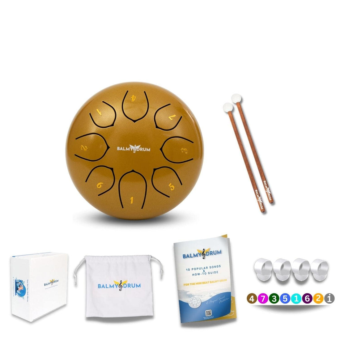 The Balmy Drum - 15 Note 14 Inch Steel Tongue Drum, Steel Drum Instrument, Drums For Children and Adults, Balmy Drum Set for Kids with Music Book, Handpan, Mallet and Carry Bag (Blue), TCoU Recommendations from Amazon Products