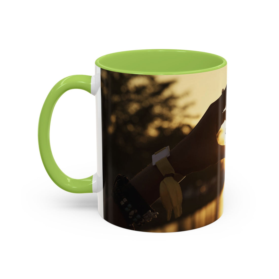 TCoU--Take Care of You -- Love Heart Sunset Accent Coffee Mug – Perfect to start your Morning choose from 11/15 oz. and many colors