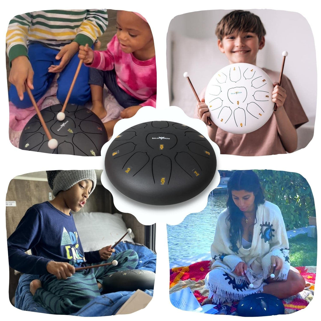 The Balmy Drum - 15 Note 14 Inch Steel Tongue Drum, Steel Drum Instrument, Drums For Children and Adults, Balmy Drum Set for Kids with Music Book, Handpan, Mallet and Carry Bag (Blue), TCoU Recommendations from Amazon Products