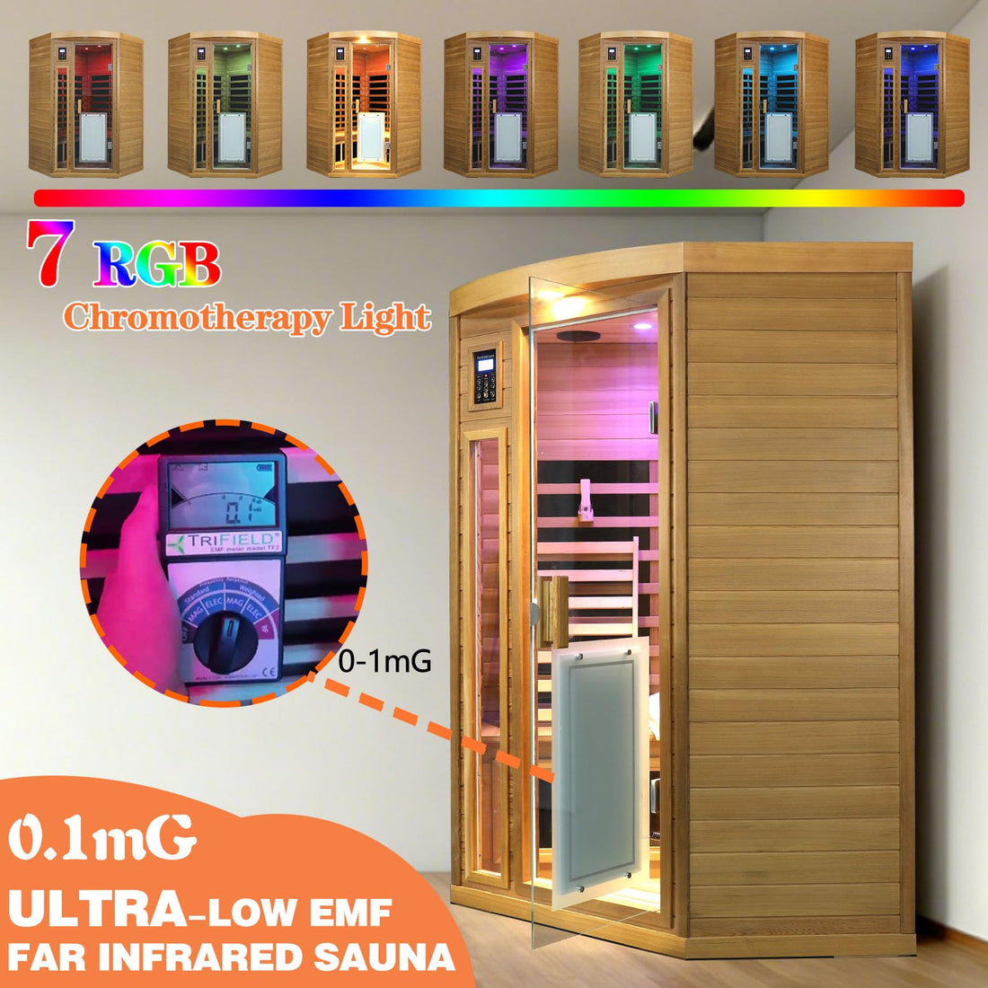 Home Sauna--Smart APP Control 2-3 Person Ultra Low EMF (0-5mG) Far Infrared Sauna for Home, 1520W Hemlock Wood Sauna Room with Bluetooth Speaker & Chromotherapy Lights, LCD Touch Panel, Constant Temperature Cover-TCoU Recommendations from Amazon Products