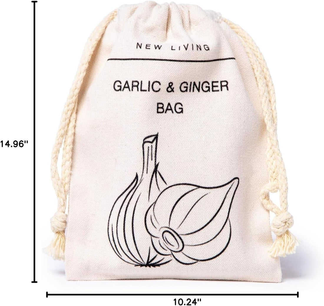 Reusable Food Storage Bags-Potato, Garlic & Onion 3 Pack Bundle | Linen Cotton Blend Material | 30 * 40 cm, ,TCoU Recommendations from Amazon Products
