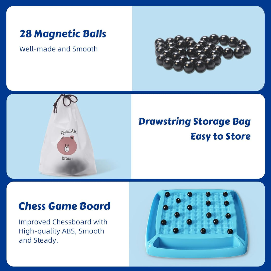 Magnet Game, Family Games for Kids and Adults, Board Games for Kids 8-12, Magnetic Games Ideal for Family and Friend Game Night, 2-4 Players, ChristmasGifts for Grandkids Teen Boys Girls (28pcs) -- TCoU Recommendations from Amazon Products
