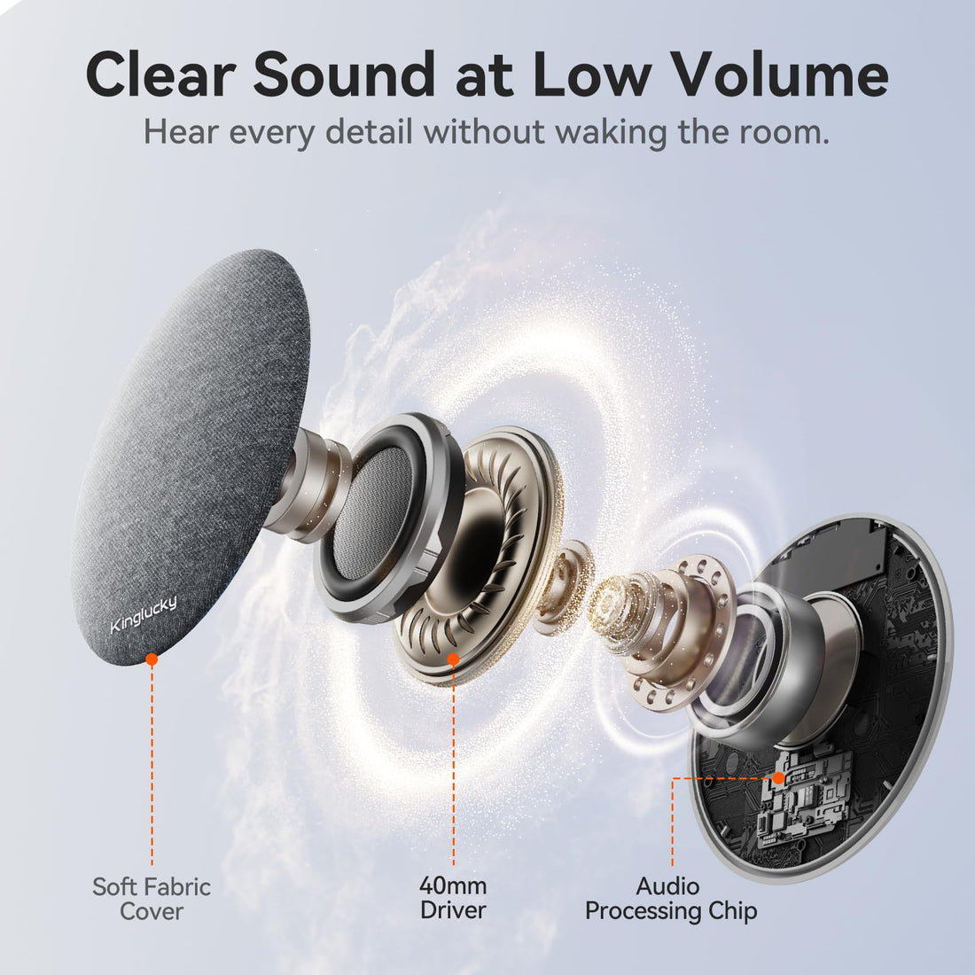 Pillow Speaker for Sleeping, wireless, no ear pods needed, Bluetooth , Under Pillow with Built-in Sound Machine for Sleeping, White & Pink Noise Sound, made by Kinglucky--TCoU Recommendations from Amazon Products
