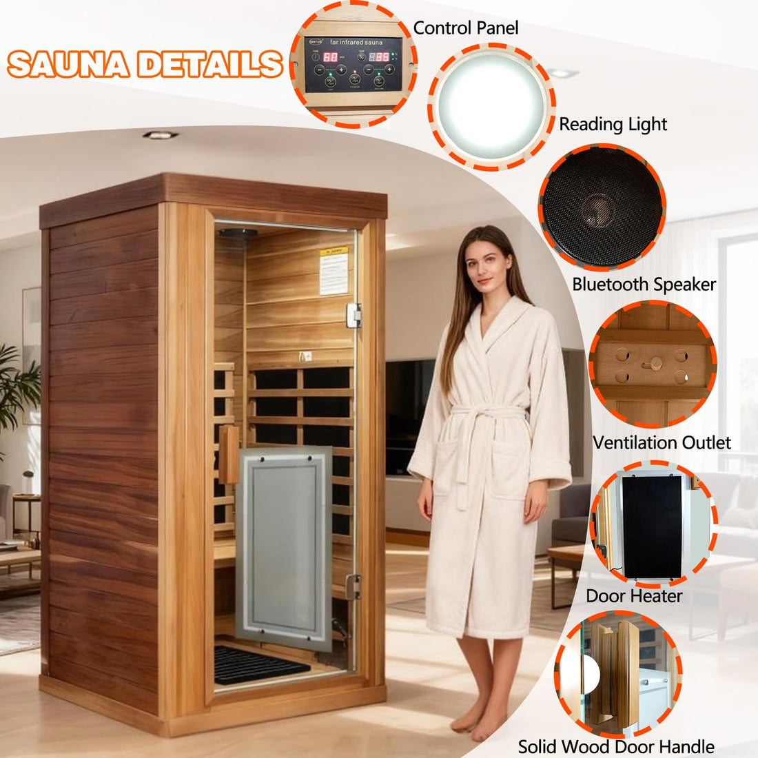 Home Sauna--Smart APP Control 2-3 Person Ultra Low EMF (0-5mG) Far Infrared Sauna for Home, 1520W Hemlock Wood Sauna Room with Bluetooth Speaker & Chromotherapy Lights, LCD Touch Panel, Constant Temperature Cover-TCoU Recommendations from Amazon Products