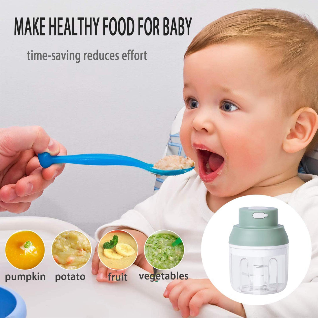Electric Mini Food Chopper,250ML Portable Garlic Chopper with USB Charging Function, Mini Food Slicer for Onion Vegetables Chili Ginger Meat Nuts Fruits Salad (Green),TCoU Recommendations from Amazon Products
