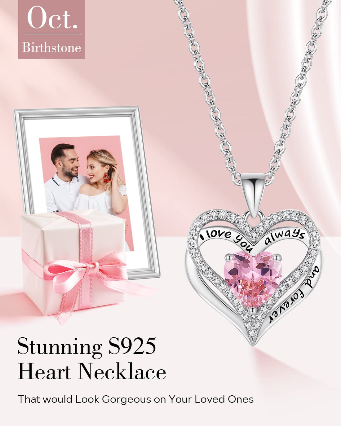 Always & Forever--I Love you Heart Necklace--S925 Sterling Silver Necklace for Women, TCoU Recommendations from Amazon Products