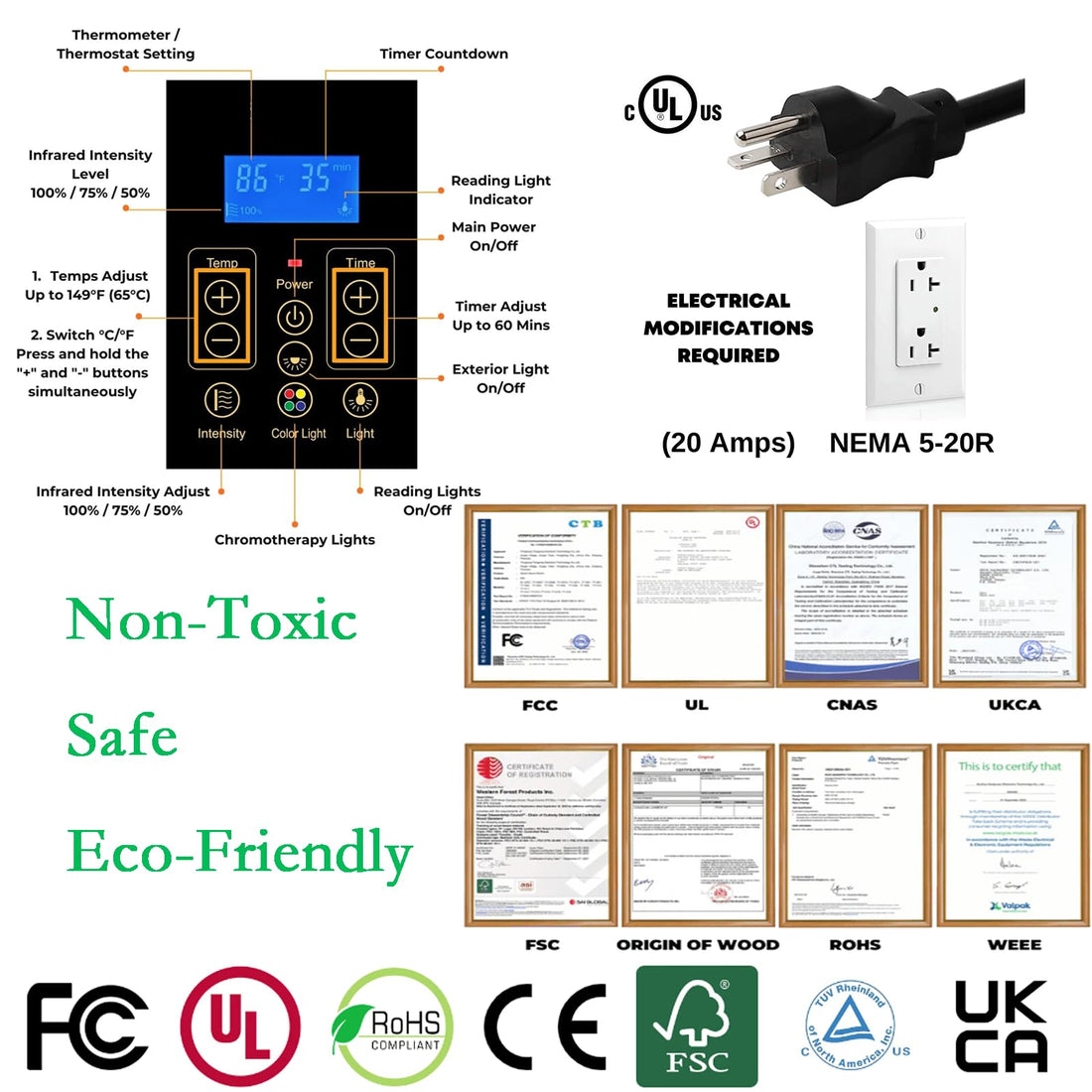 Home Sauna--Smart APP Control 2-3 Person Ultra Low EMF (0-5mG) Far Infrared Sauna for Home, 1520W Hemlock Wood Sauna Room with Bluetooth Speaker & Chromotherapy Lights, LCD Touch Panel, Constant Temperature Cover-TCoU Recommendations from Amazon Products