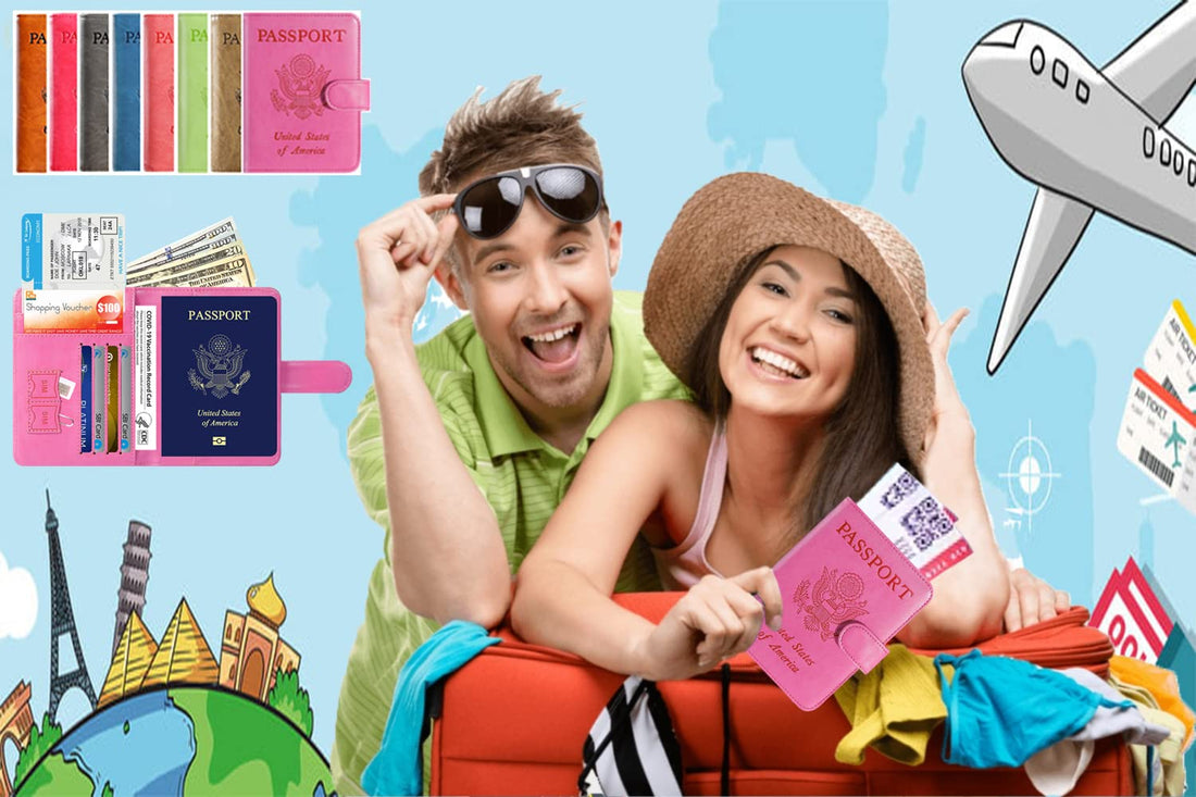 Passport Holder Cover Wallet RFID Blocking Leather Card Case Travel Accessories for Women Men (Pink)-TCoU Recommendations from Amazon Products