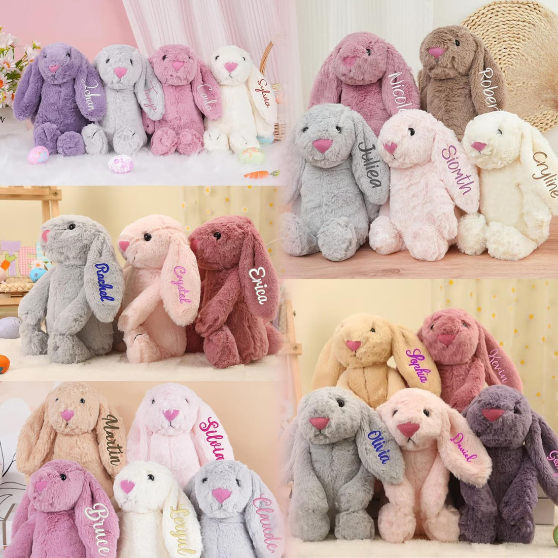 Personalized Bunny Stuffed Animal with Embroidered Child's Name, Handmade Custom Plush Toy for Girl or Boy, TCoU Recommendations from Amazon Products